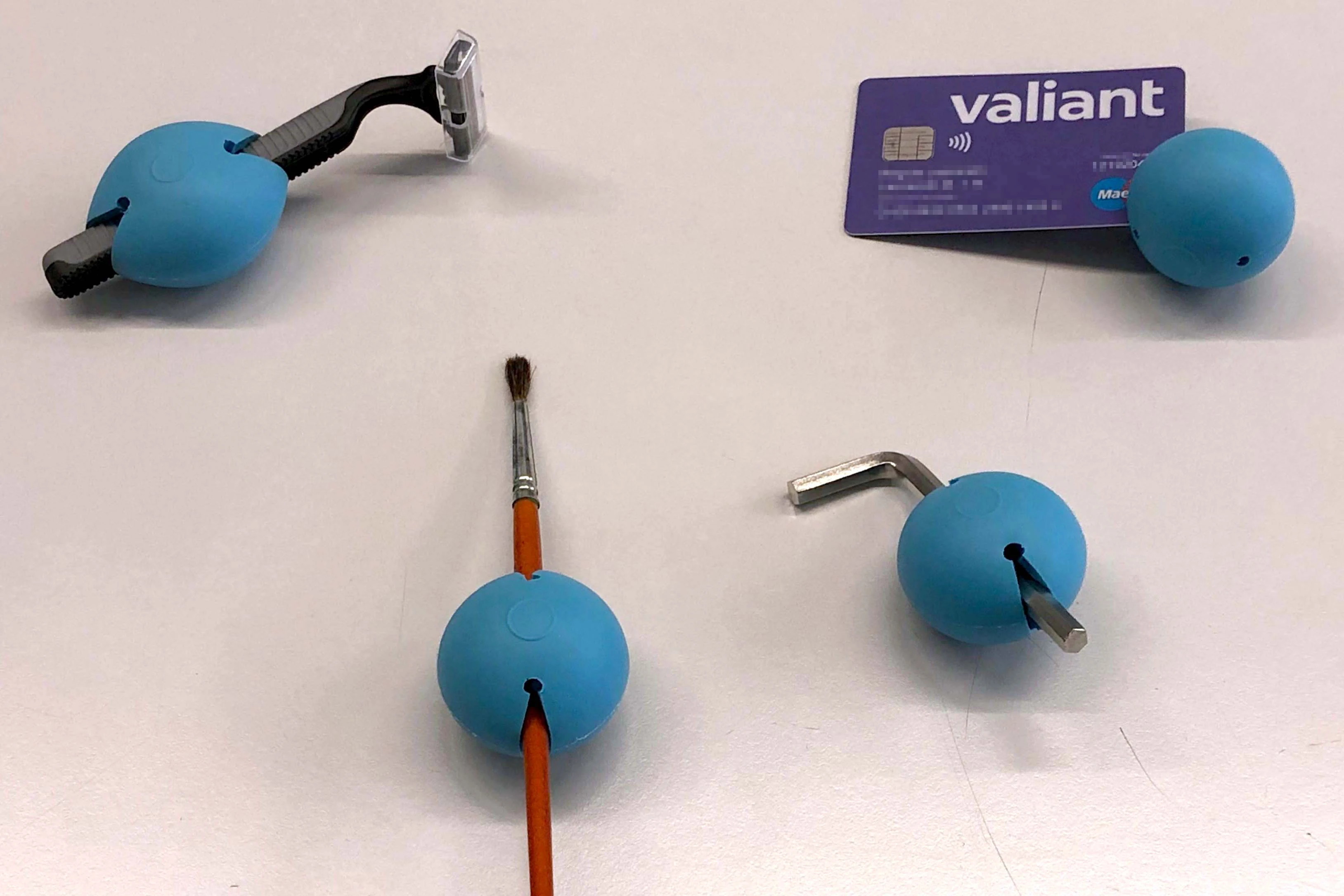 Gripoball für Alltagsgegenstände Gripoball kann vielseitig gebraucht werden.