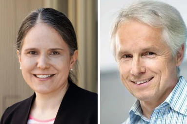 Spondyloarthritis-Betroffene Andrea Möhr und Rheumatologe Prof. Dr. med. Peter Villiger Spondyloarthritis-Betroffene Andrea Möhr und Rheumatologe Prof. Dr. med. Peter Villiger