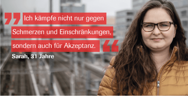 Inserat "Ich und mein Rheuma" Sarah Inserat "Ich und mein Rheuma" Sarah