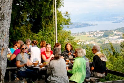 Pause in der Teehütte Fallätsche