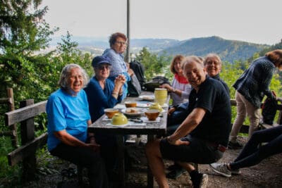 Pause in der Teehütte Fallätsche