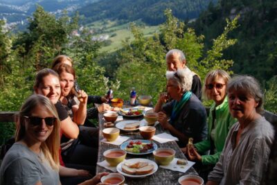 Pause in der Teehütte Fallätsche