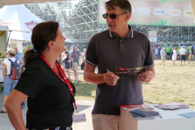 Informations et conseils sur le stand de la Ligue contre le rhumatisme.