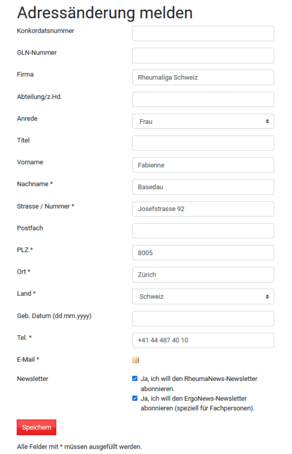 Adressaenderung deutsch Adressaenderung deutsch