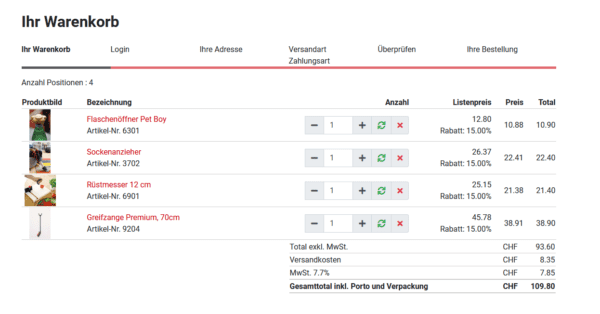 Ihr Warenkorb deutsch Ihr Warenkorb deutsch