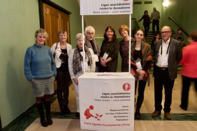 Une partie des membres du comité, de gauche à droite : Corinne Chuard - Dr Françoise Crot - Marie-Thérèse Paget - Jürg Hügli - Isabelle Jeanfavre - Dr Christiane Zenklusen - Dr Mélanie Mattart et Francis Rosset