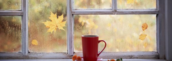 Herbst und Teetasse