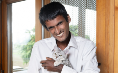 Benjamin et son chat